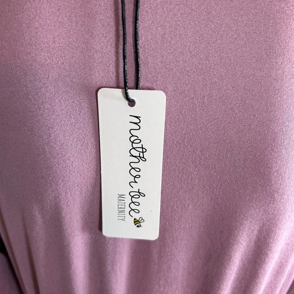 Mother Bee Maternity Mauve Dress Sz large - Picture 9 of 9